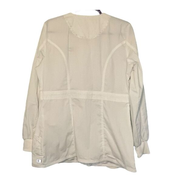 Code Happy Penn State Scrub Jacket White Round Neck Warm Up Long Sleeve M - Picture 3 of 7
